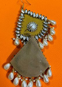 New Fabric Party Wear Fancy Have Long Earrings