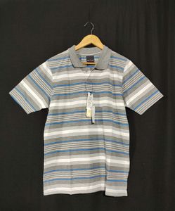 Grey Stripes Polo T-Shirt ( Men)