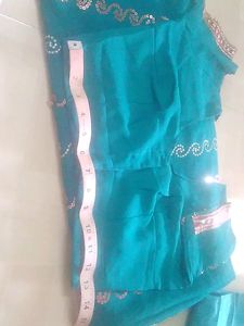 Sequins Saree With Blouse And Petticot.