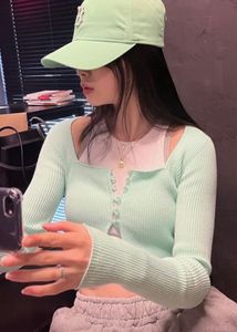 Mint Green Cropped Cardigan