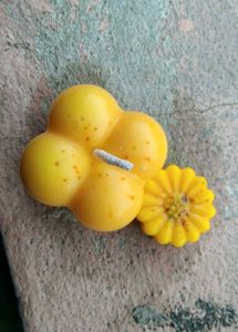 Unique Yellow Bubble Candle