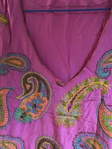 Vibrant Paisley Print Kurta with churidar