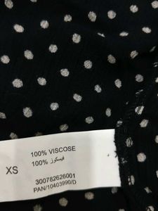 Cute Black &amp; White Polka Dot Mini Dress