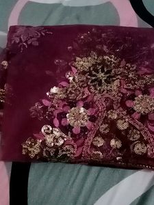 beautiful sequence work net dupatta