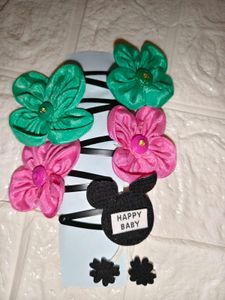 Cute Mickey &amp; Flower Hair Clips