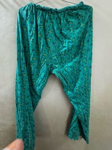 Teal Printed Palazzos