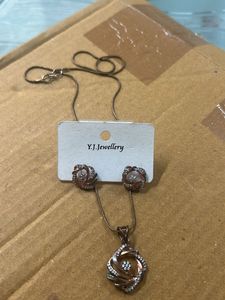 Elegant Rose Design copper Jewelry Set