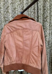 Brown Faux Leather Jacket