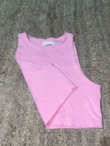 Cute Pink Cropped Tank Top