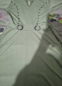 Stylish Green Midi Dress