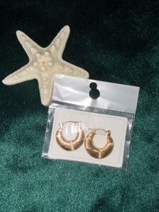 Anti tarnish gold tone earrings.✨