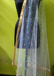 Elegant Powder Blue Net Dupatta