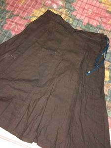Brown Cotton Ethnic Skirt