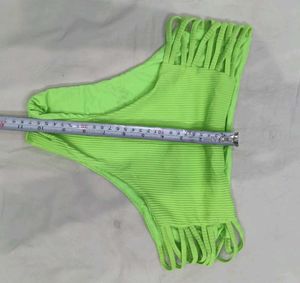🔥 Lime Green High-Waisted Bikini Bottom