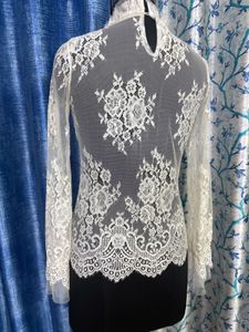 Korean White Lace Top