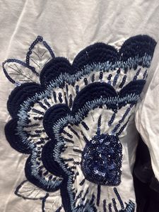Embroidered white T-shirt