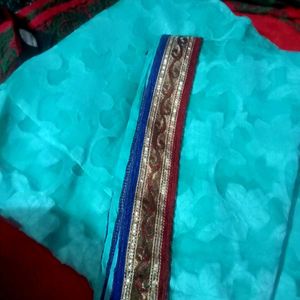 Elegant Turquoise Saree200