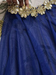 Royal Blue Embellished pochu top