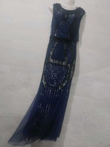 beautiful navy blue gawn