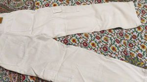 Cream Cargo Pants