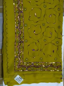 vintage  y2k full sequins lime yellow
