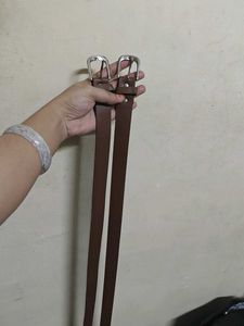 New Set of 2 Brown Leather Belts