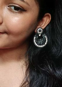 Black Jhumka Earrings