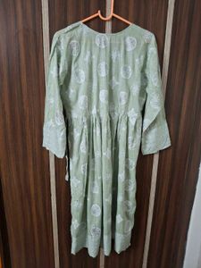 Green kurta and bottom