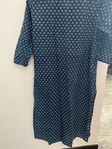 Blue Cotton Kurta For Women