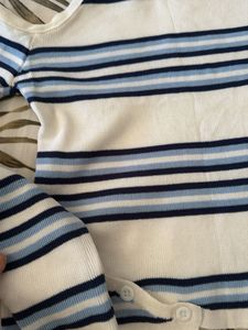 Striped Cold Shoulder Top