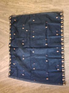 Elegant Navy Blue Organza Dupatta