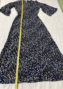 Aeropostale Navy Blue Floral Maxi Dress