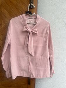 MISS HONG Pink Bow Blouse