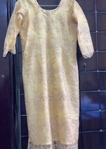 Elegant Yellow Embroidered Kurta