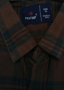 Pure Cotton shirt-Brown And Black