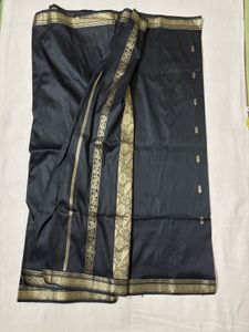Black &amp; Gold Silk Saree