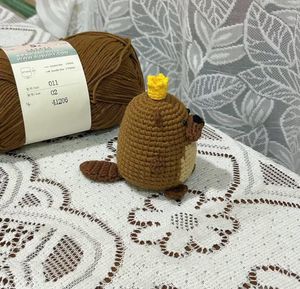 Handmade Crochet Beaver Toy