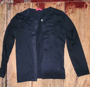 Set of 3 crewneck button-up cardigan