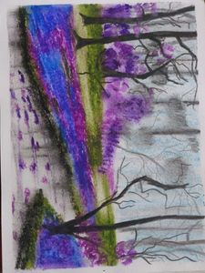 Purple Forest Art