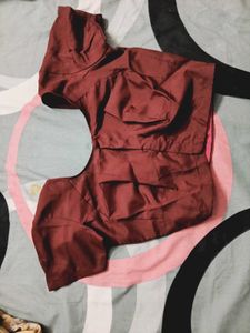 Maroon Silk Blouse for Women