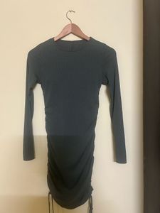 Chic Ruched Long Sleeve Dress