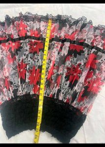 Gothic Floral Print Mini Skirt