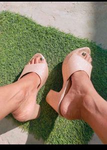 Gold Glitter Flats for women size 36