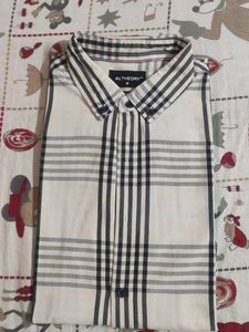 Men's Black & White Checked Altheory Shirt