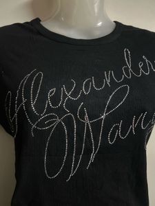 Alexander Wang Black Rhinestone Top