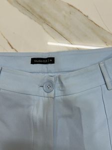 Light Blue Wide Leg Trousers