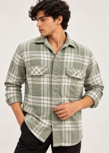Men's Plaid Button-Up Shirt