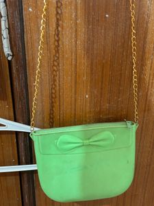 Lime Green Bow Crossbody Bag