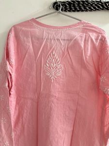 Beautiful Pink Chikankari Kurta