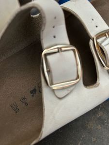 White Double Strap Sandals